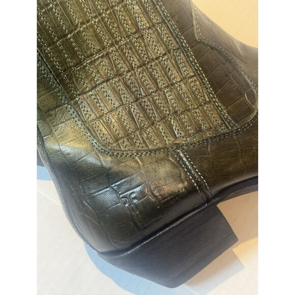 New FRYE SACHA CHELSEA Boots Green Leather Women's Size 9 B - Picture 9 of 11